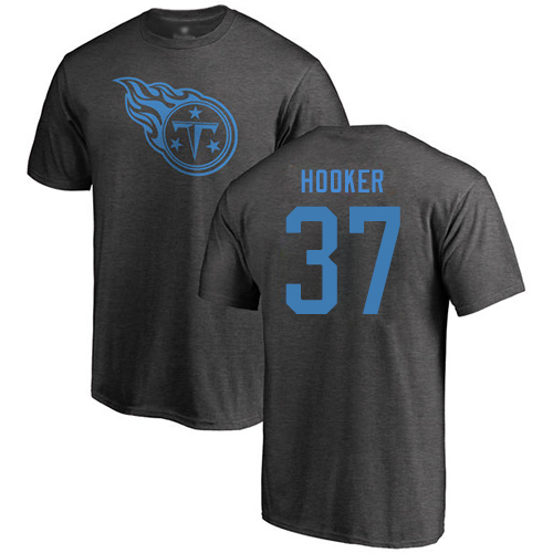 Tennessee Titans Men Ash Amani Hooker One Color NFL Football #37 T Shirt->tennessee titans->NFL Jersey
